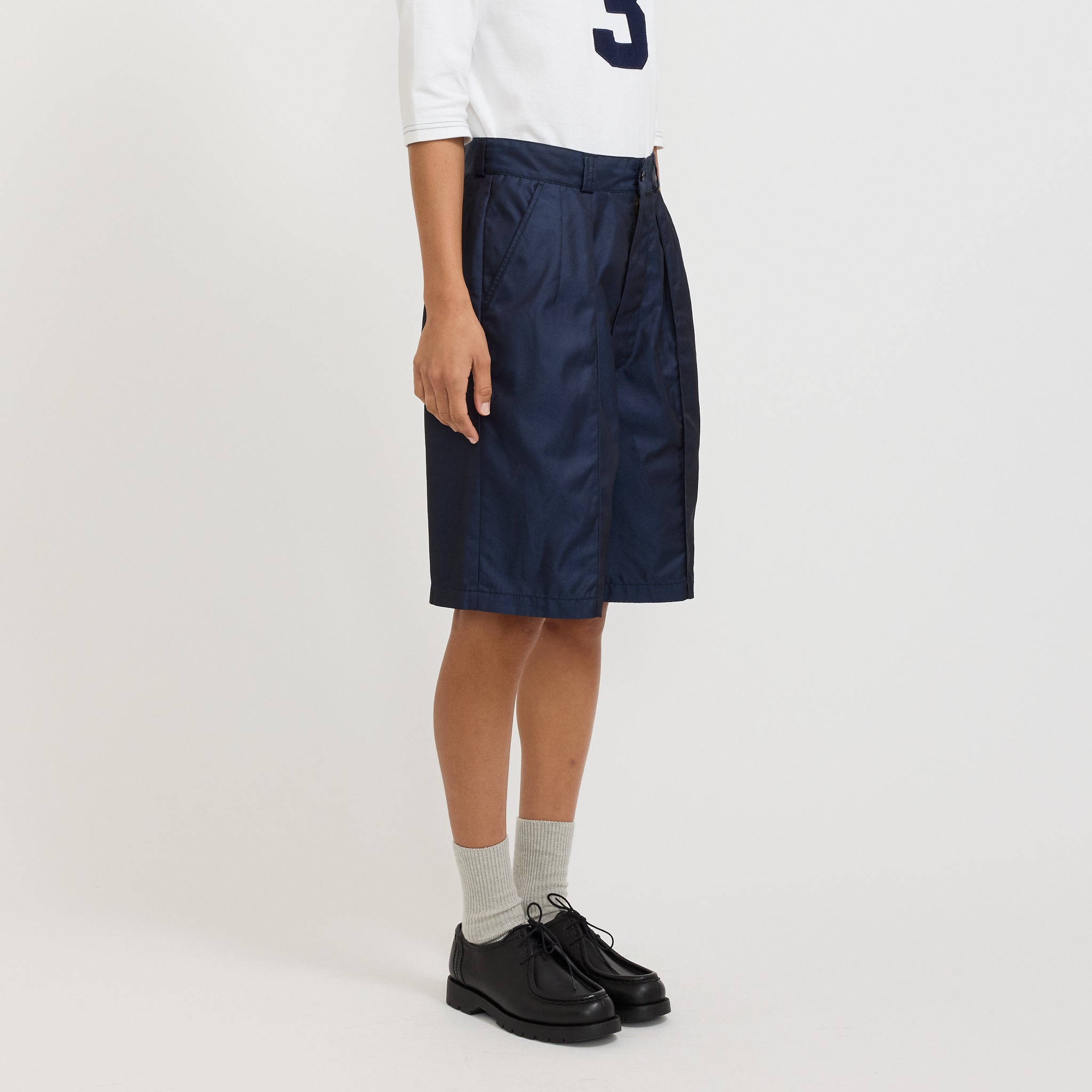 Beams Boy | Chamb Short Navy | Maplestore