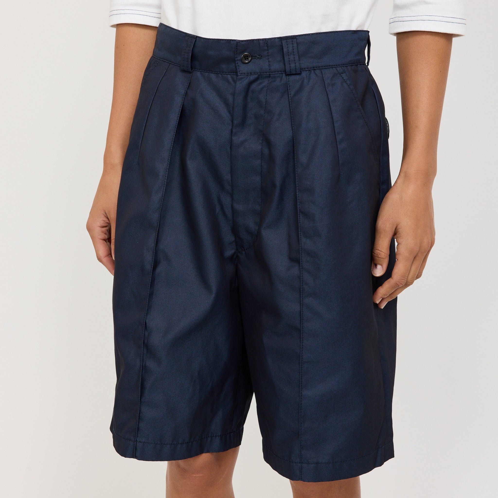 Beams Boy | Chamb Short Navy | Maplestore