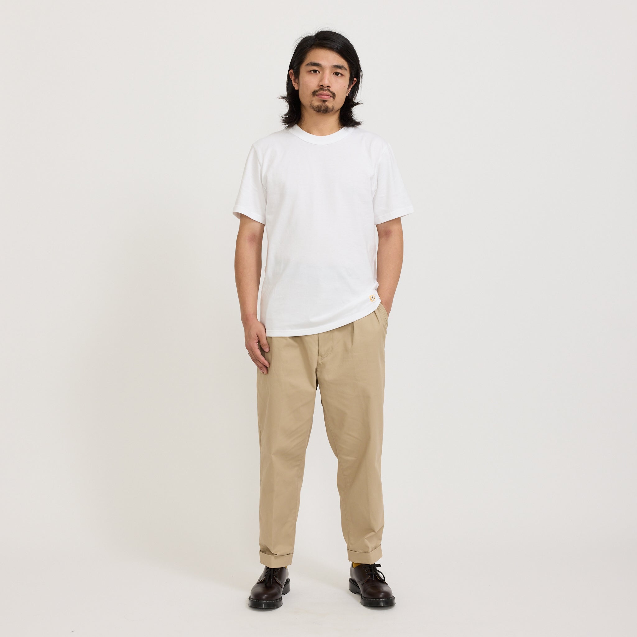 2 Pleats Twill Pant Khaki | Maplestore