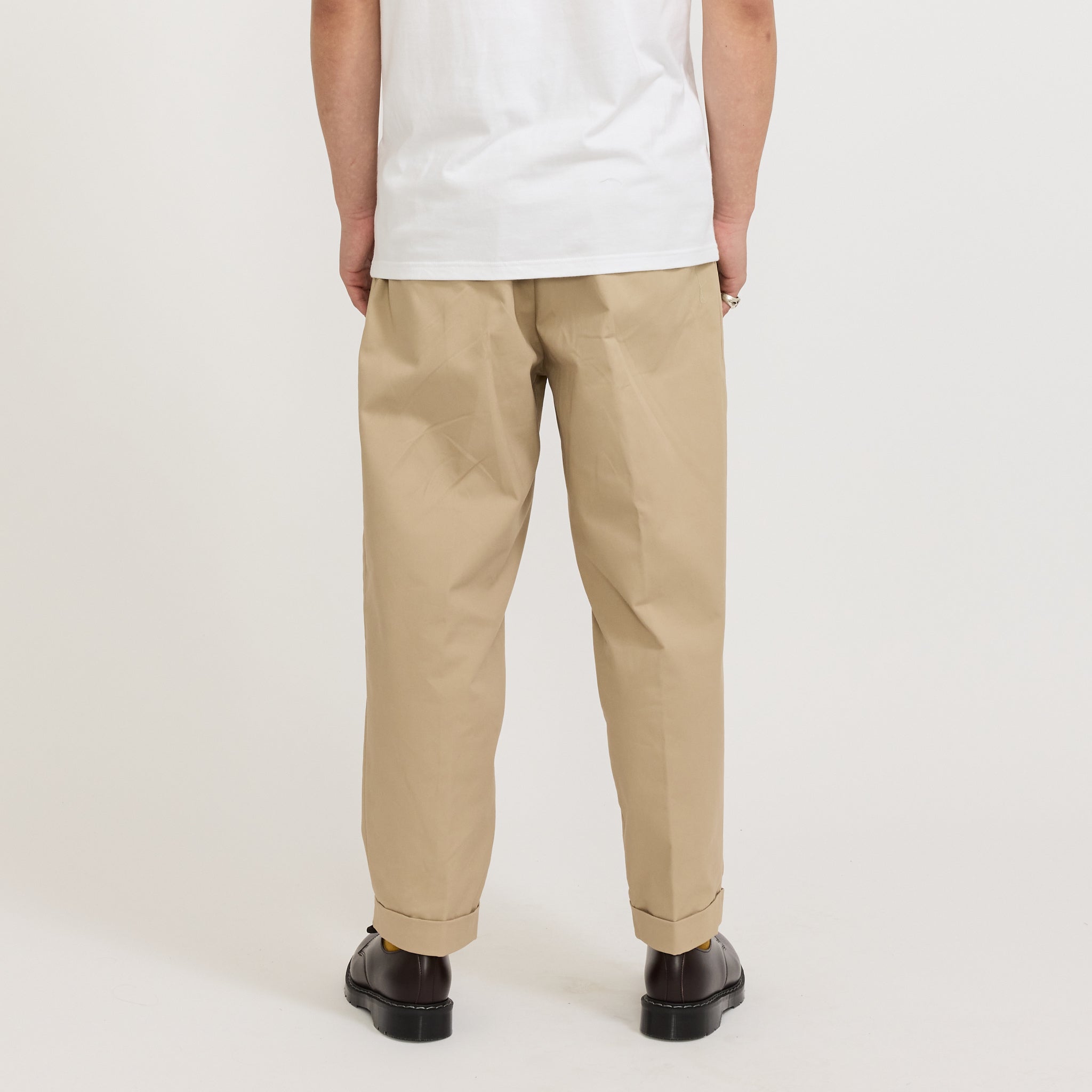 2 Pleats Twill Pant Khaki | Beams Plus Mens Pants at Maplestore