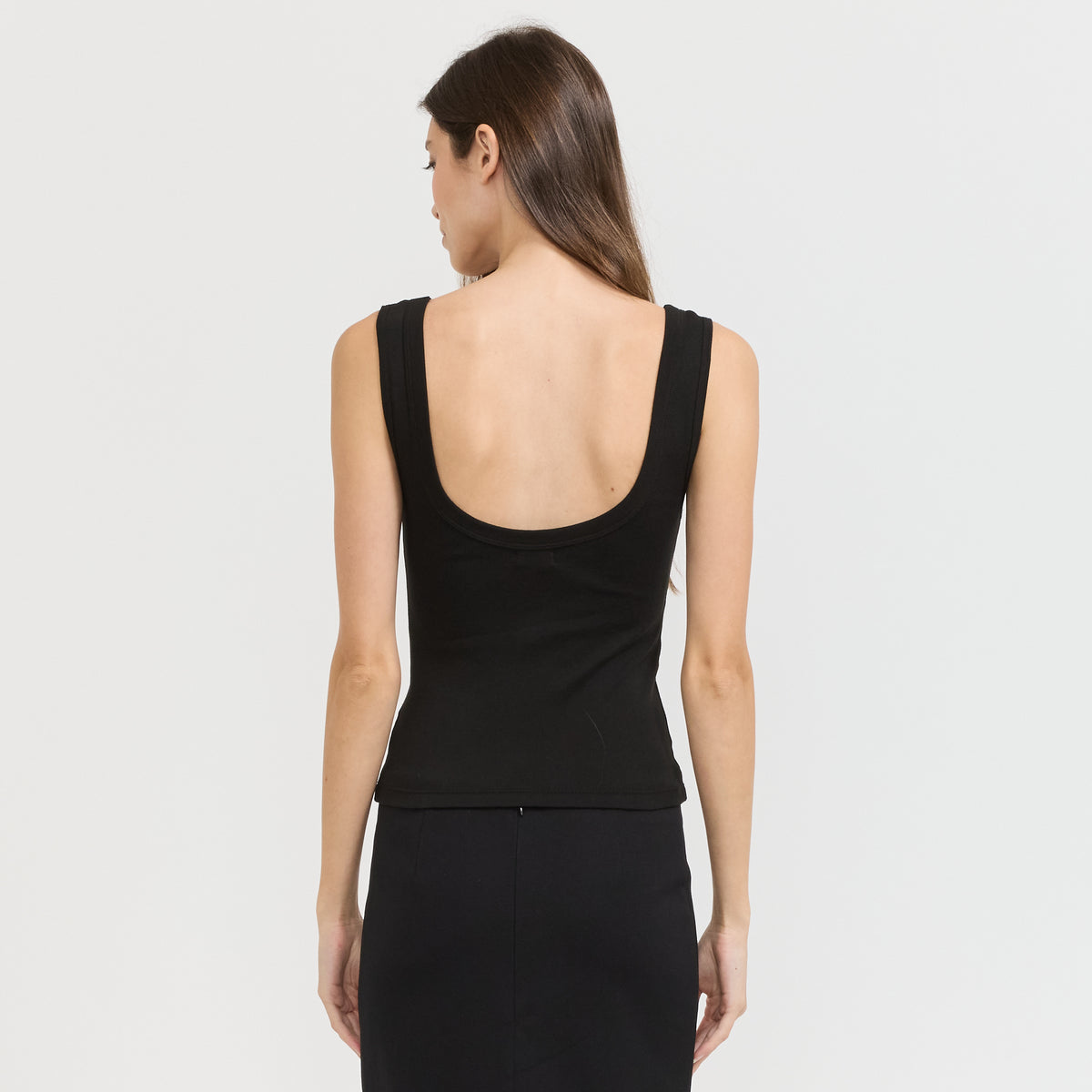 St. Agni | Scooped Ballerina Top Jet Black | Maplestore