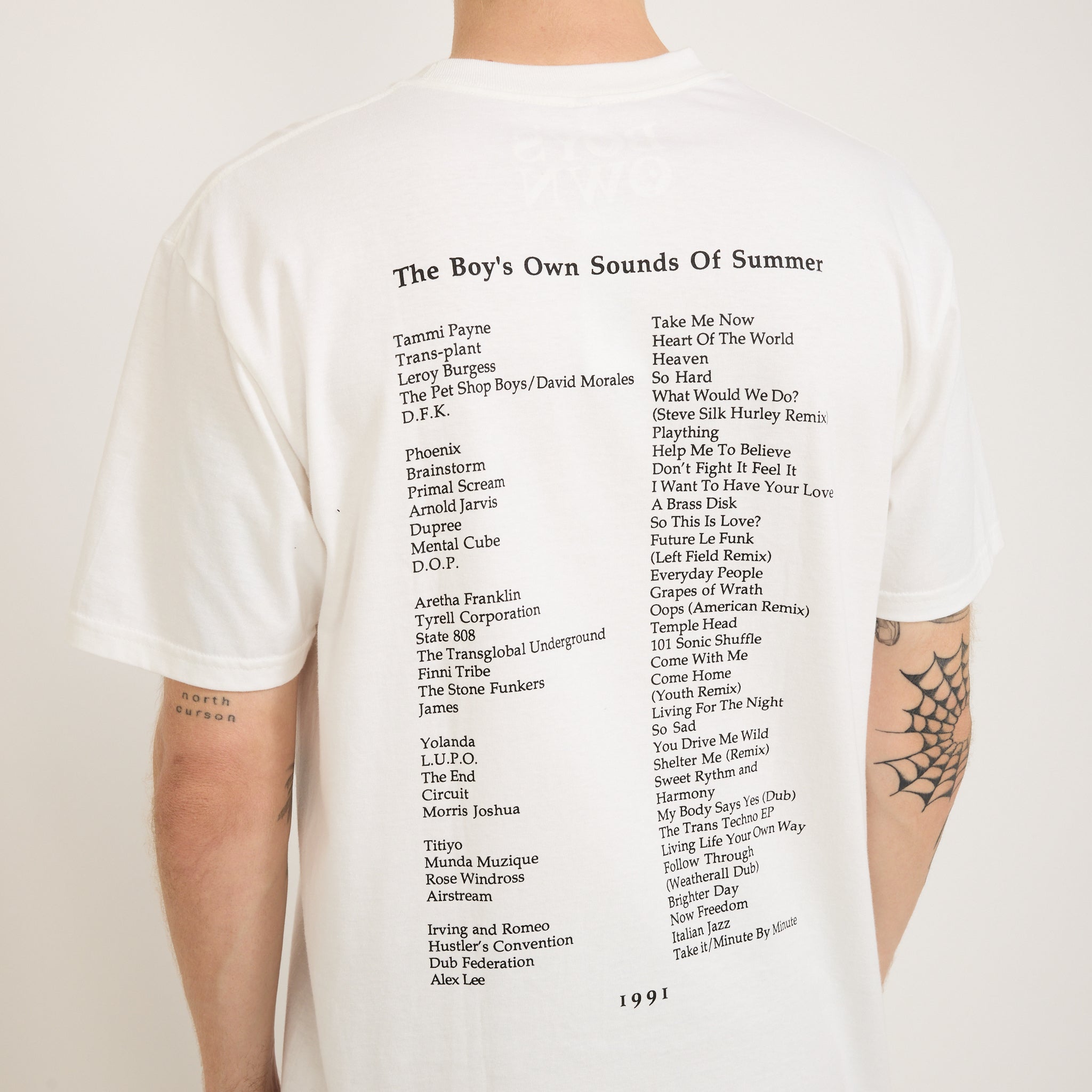 Boy's Own | Sounds Of The Summer 1991 Playlist Tee White | Maplestore