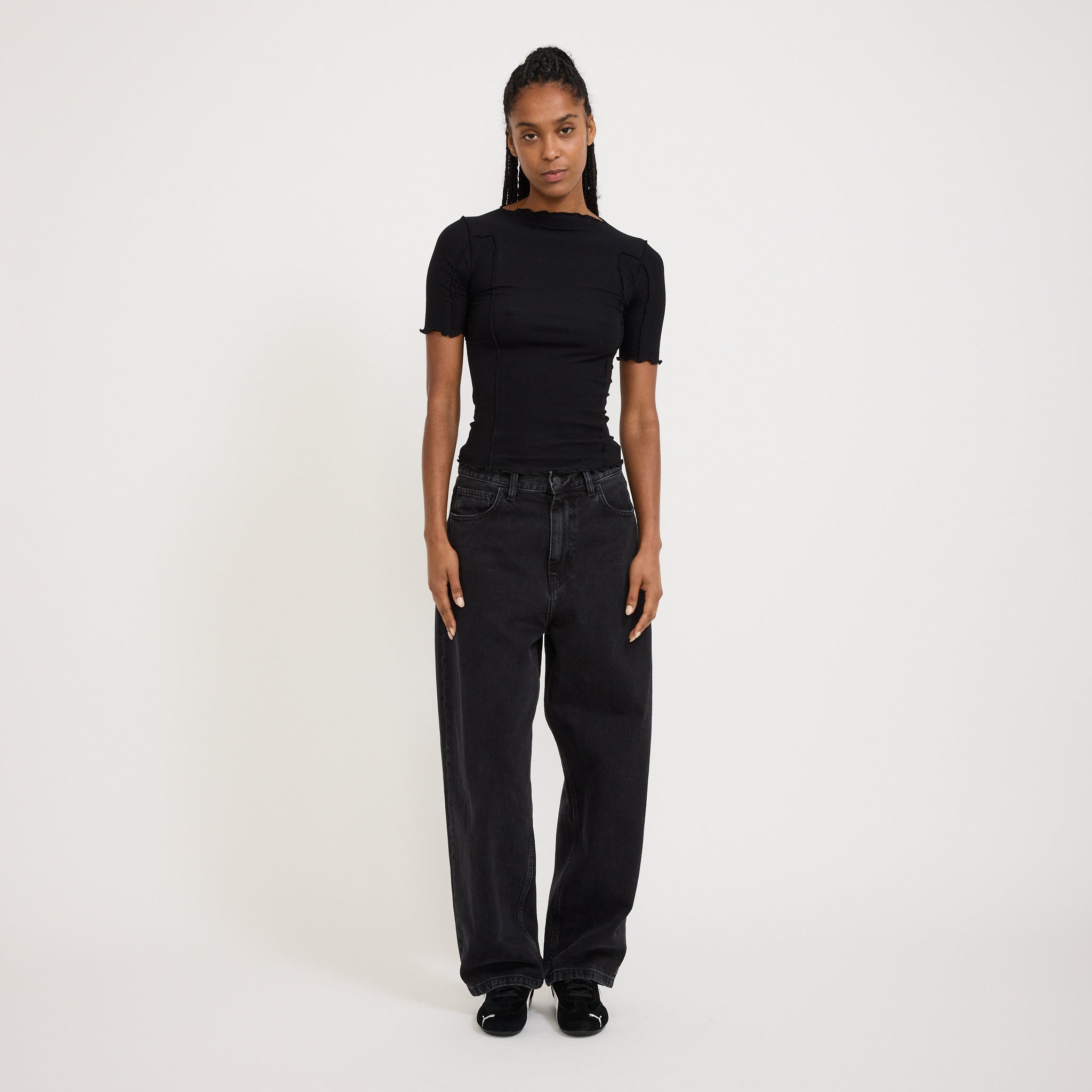 Women's Brandon Pant Black Stone Washed | Maplestore