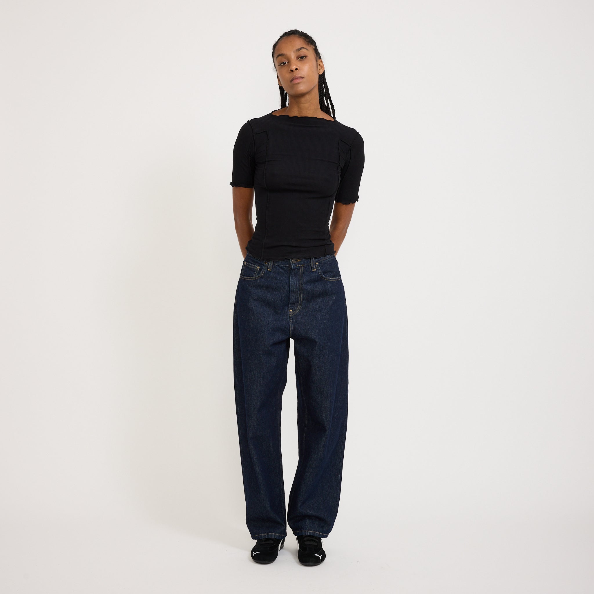 パンツ carhartt BRANDON PANT Blue rinsed XS Carhartt Brandon Pants - Blue Rinsed / Blue | Flatspot