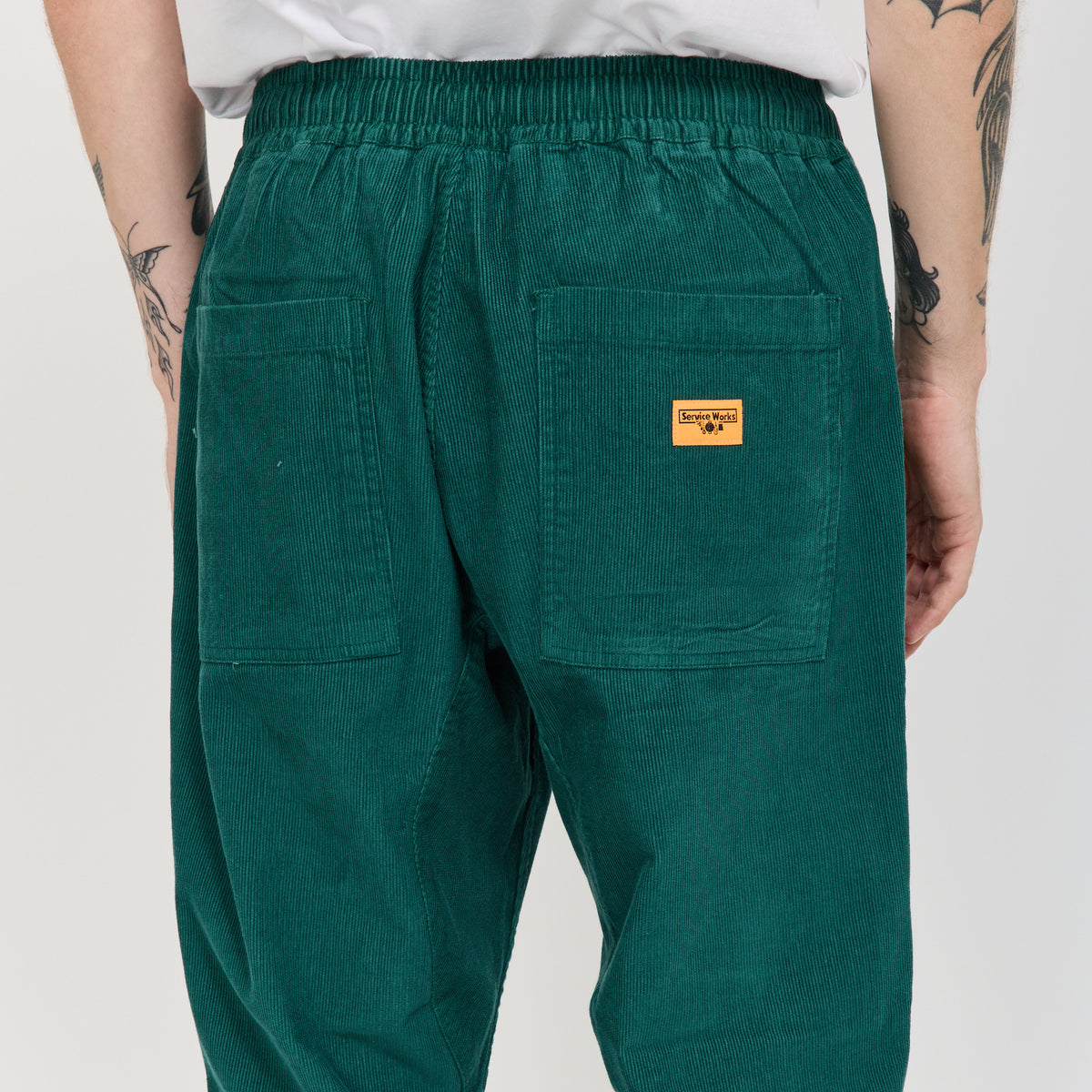 Service Works | Fine Cord Chef Pants Green | Maplestore