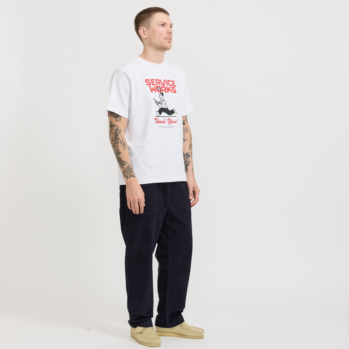 Service Works | Fine Cord Chef Pants Navy | Maplestore