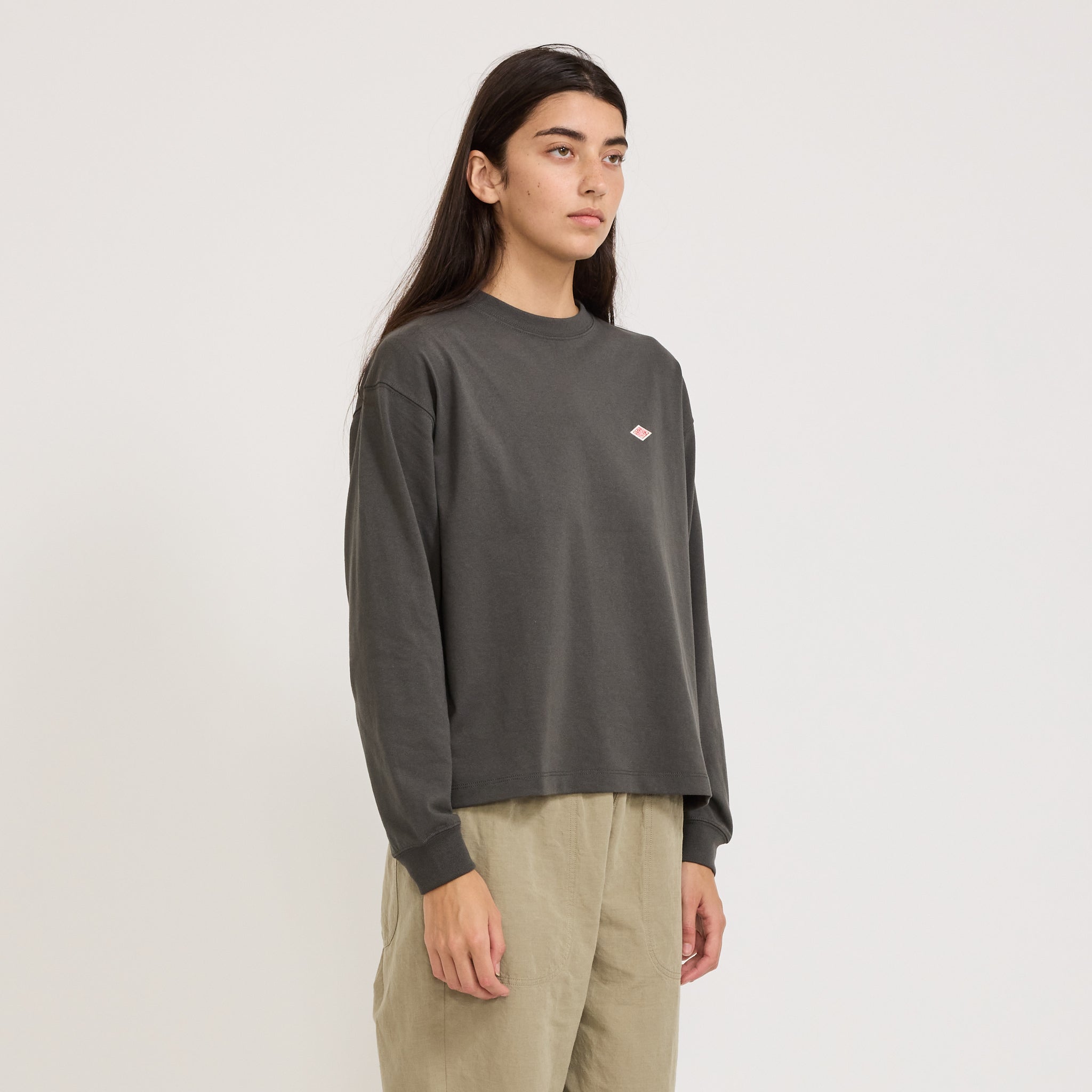 Danton | Long Sleeve T-Shirt Coal Grey Womens | Maplestore