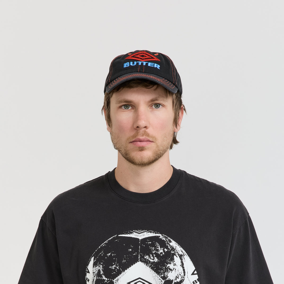 Butter Goods x Umbro 6 Panel Cap Washed Black