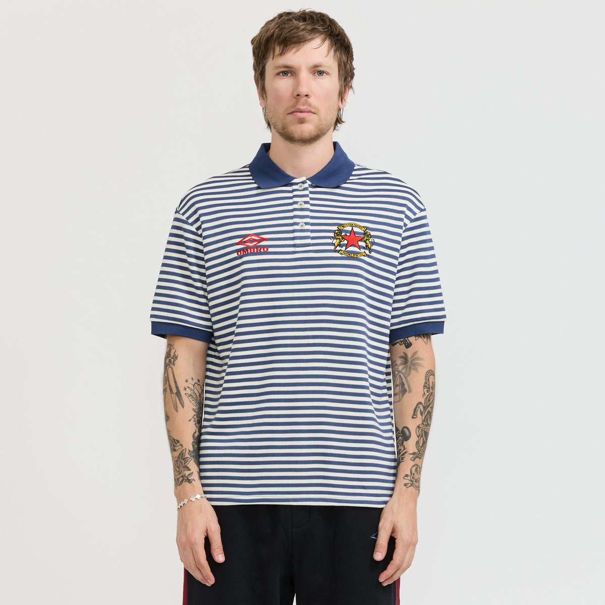 Butter Goods x Umbro Crest Polo Navy