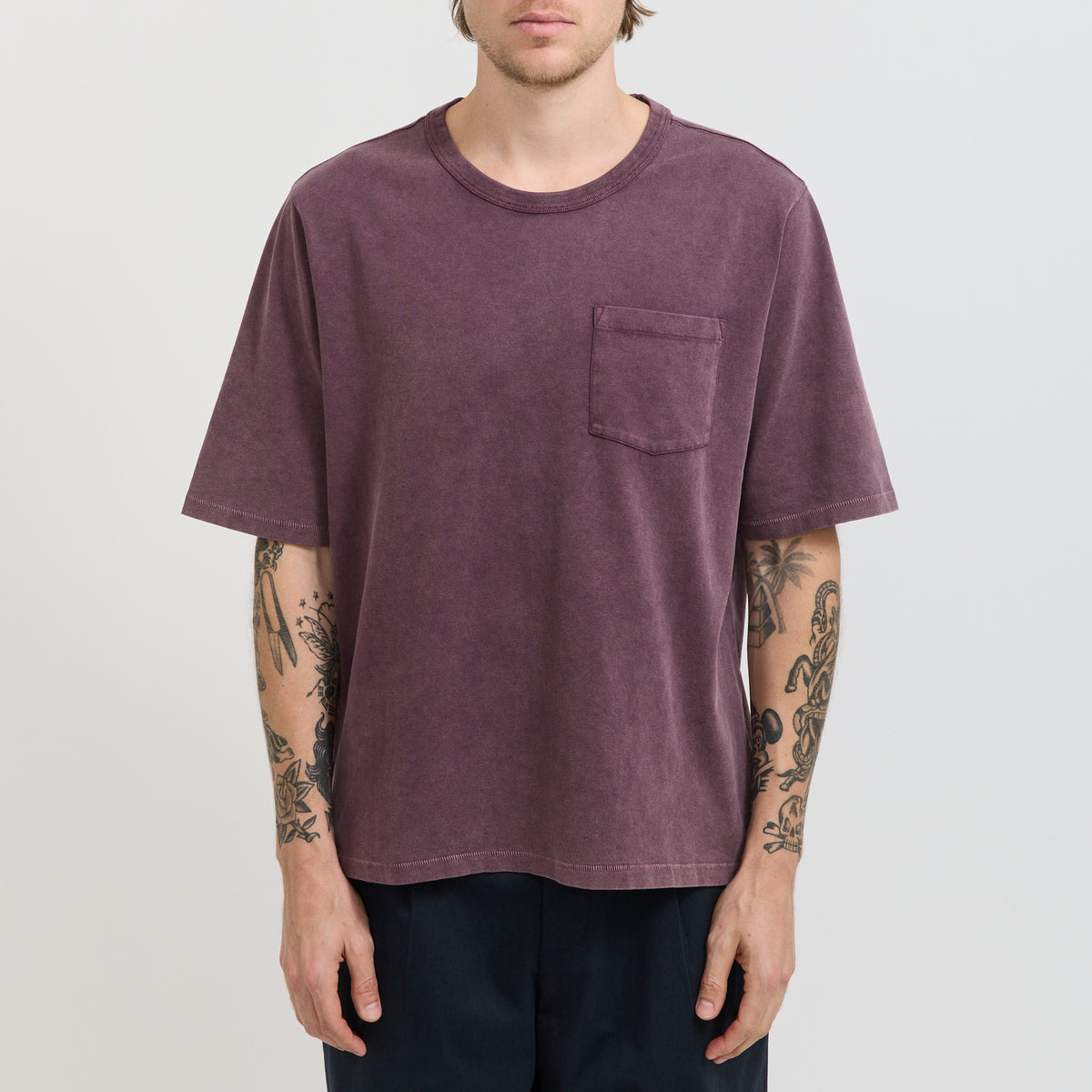 Corridor NYC Garment Dye Tee Wine - image 5