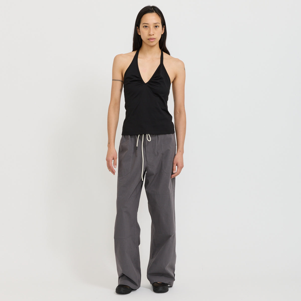 Halter Neck Tank Black