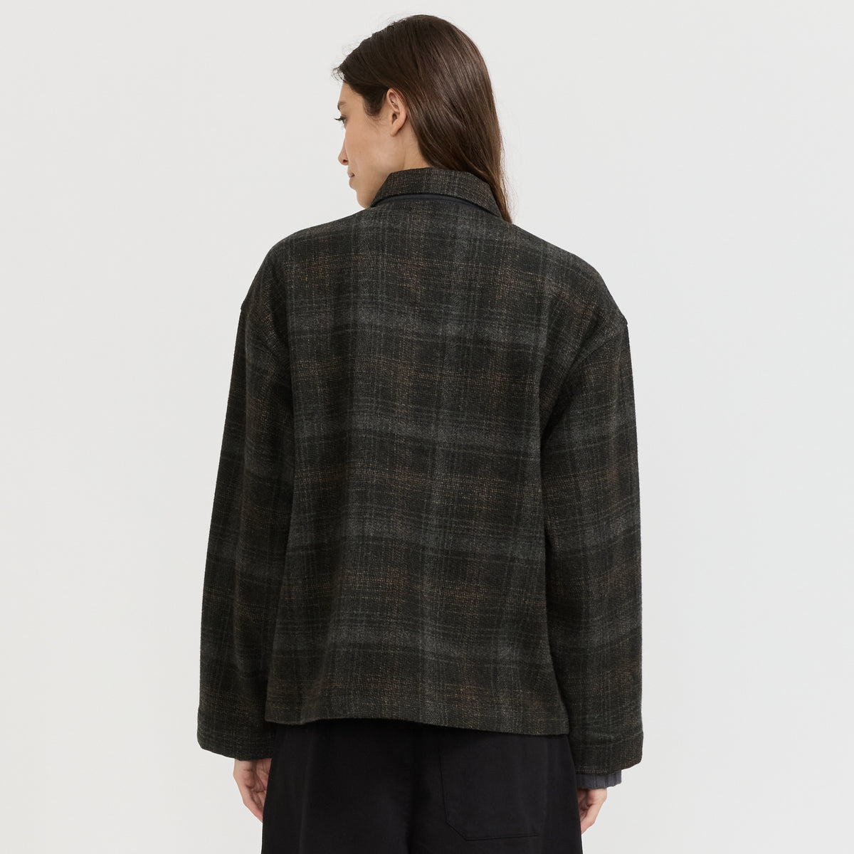 YMC PJ Overshirt in Brown Multi - model retry 6