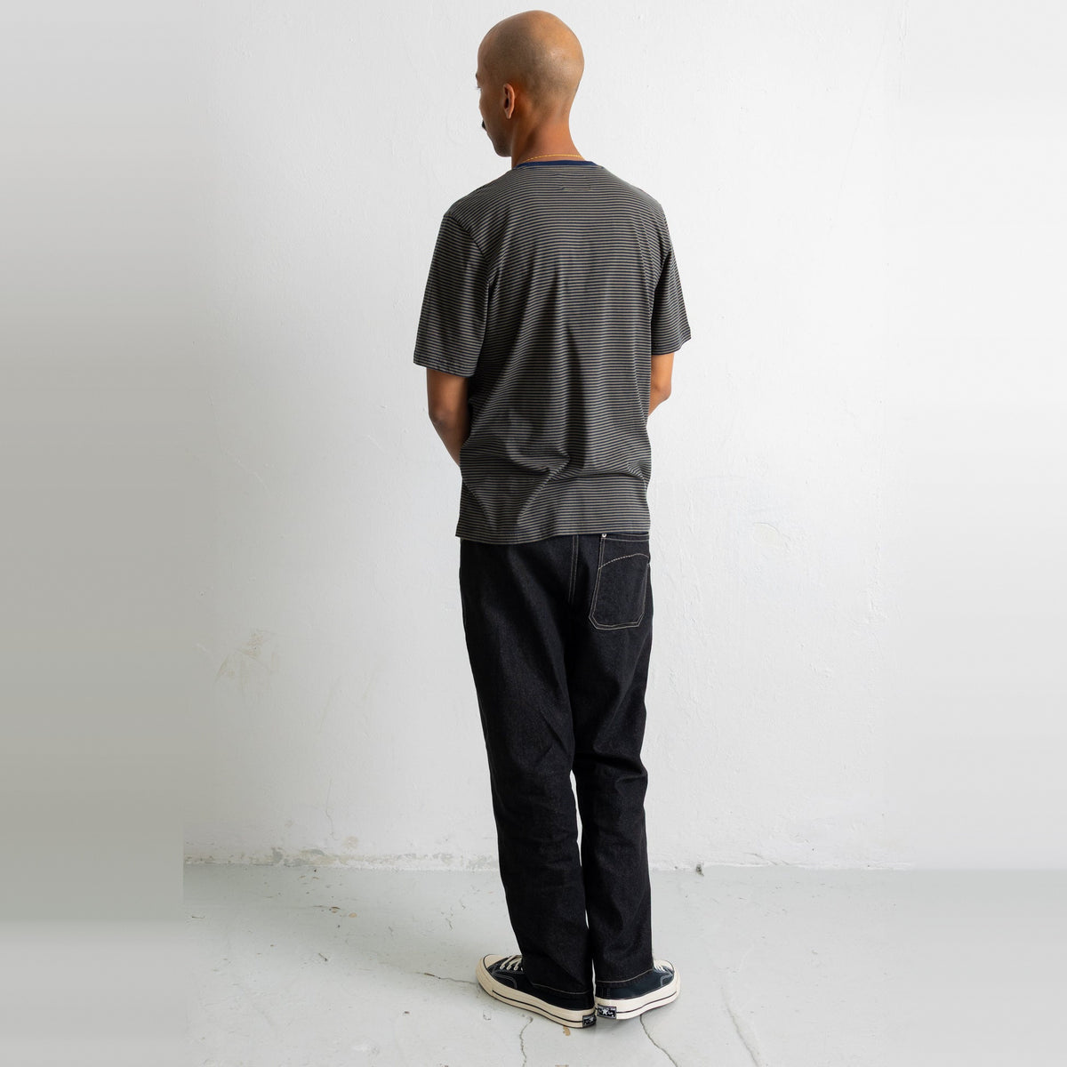 1X1 Stripe T-Shirt Navy / Olive