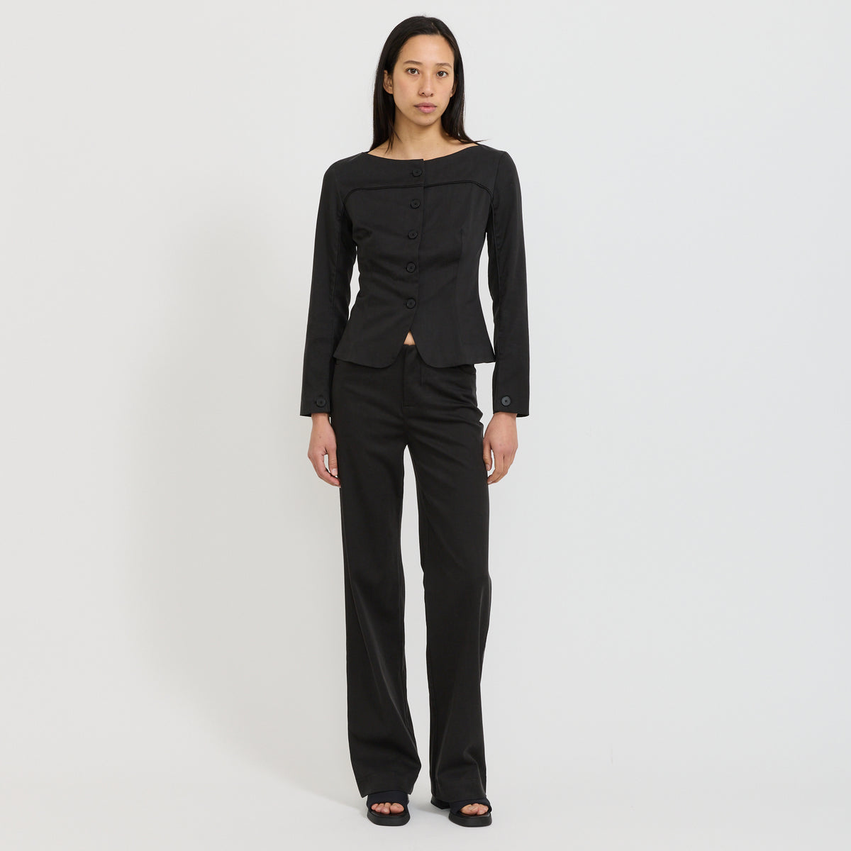 Bardot Tailored Top Onyx