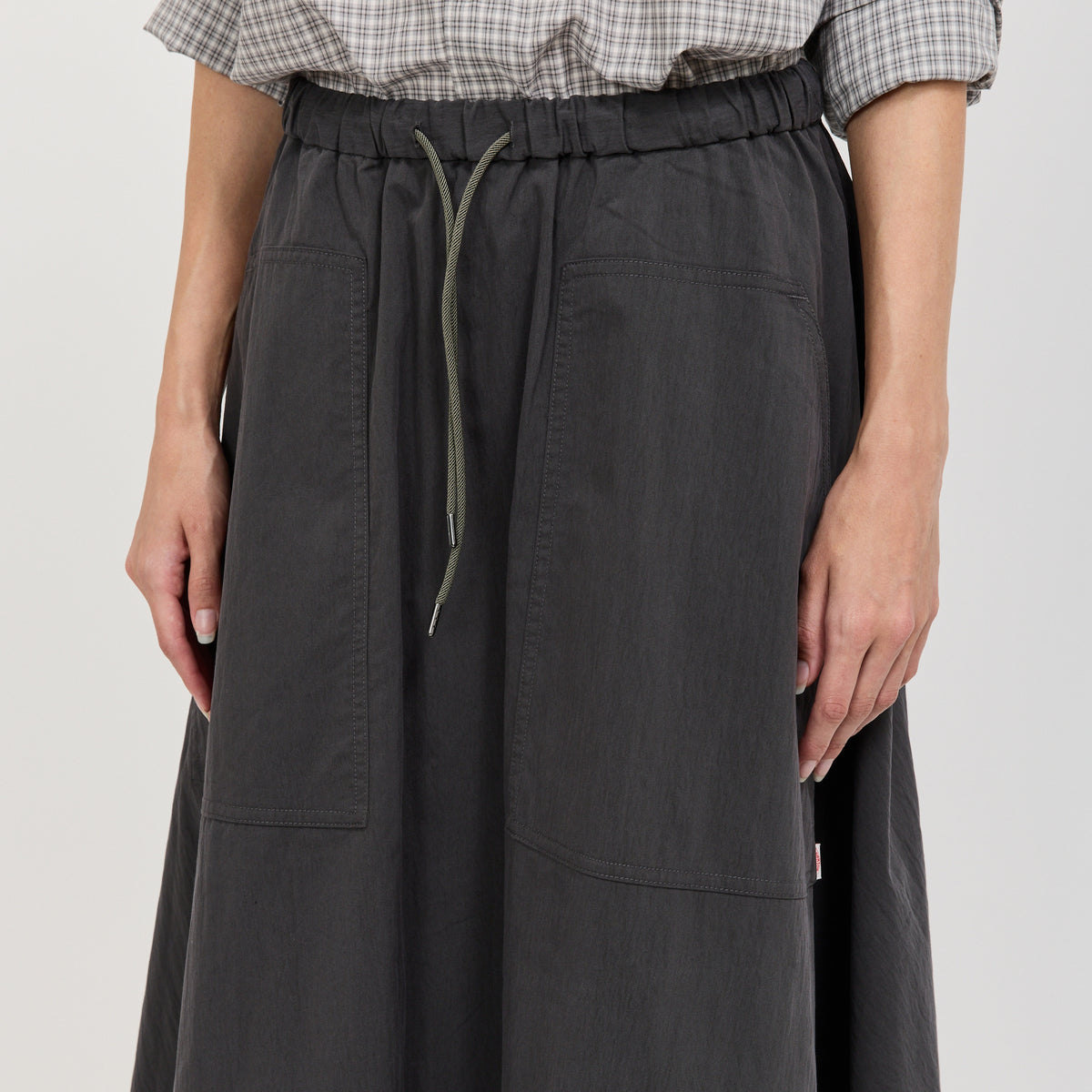 Danton | Easy Skirt Cotton/Nylon Twill Charcoal | Maplestore