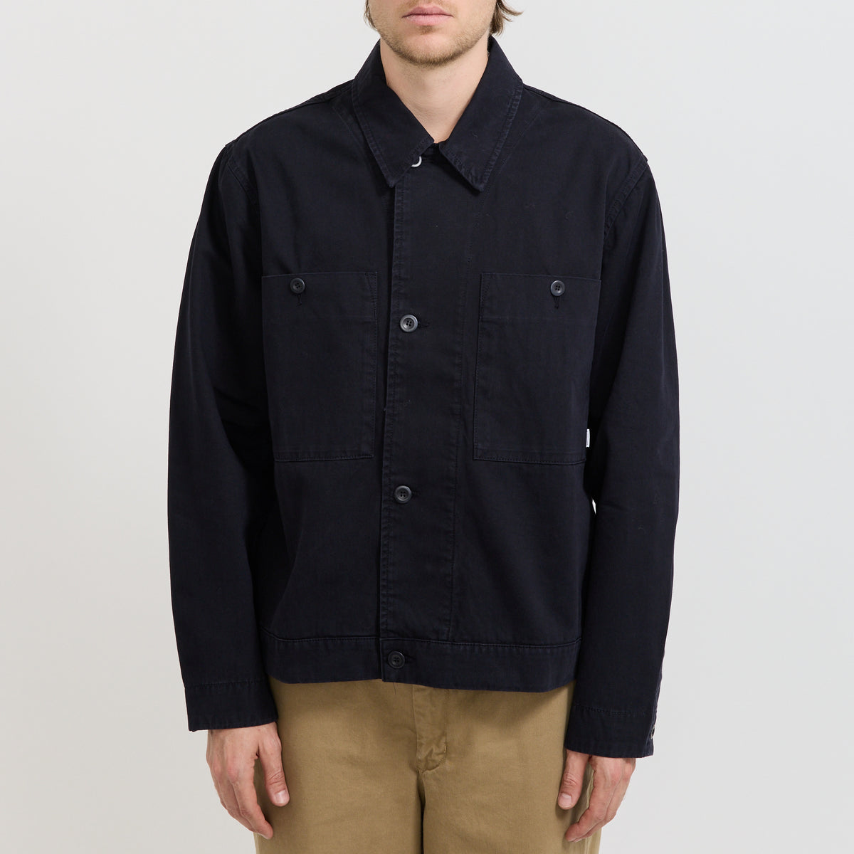 Norse Projects Arresskov Broken Twill Overshirt Dark Navy - image 5
