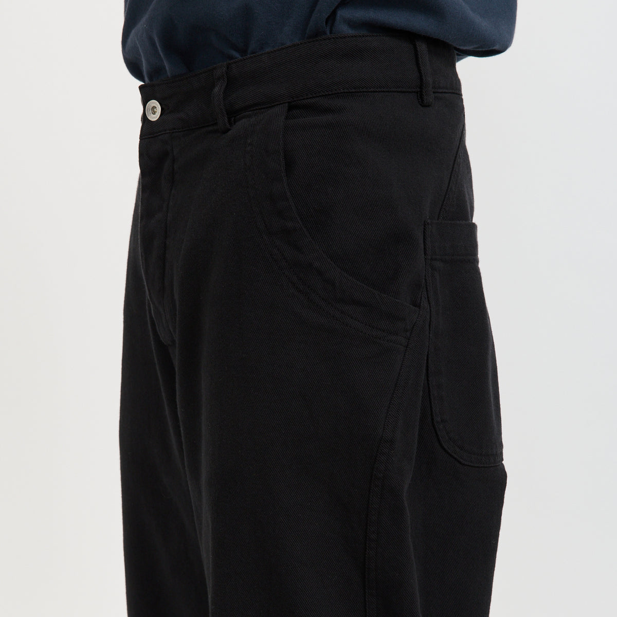 YMC Twisted Seam Trouser in Black - model retry 8