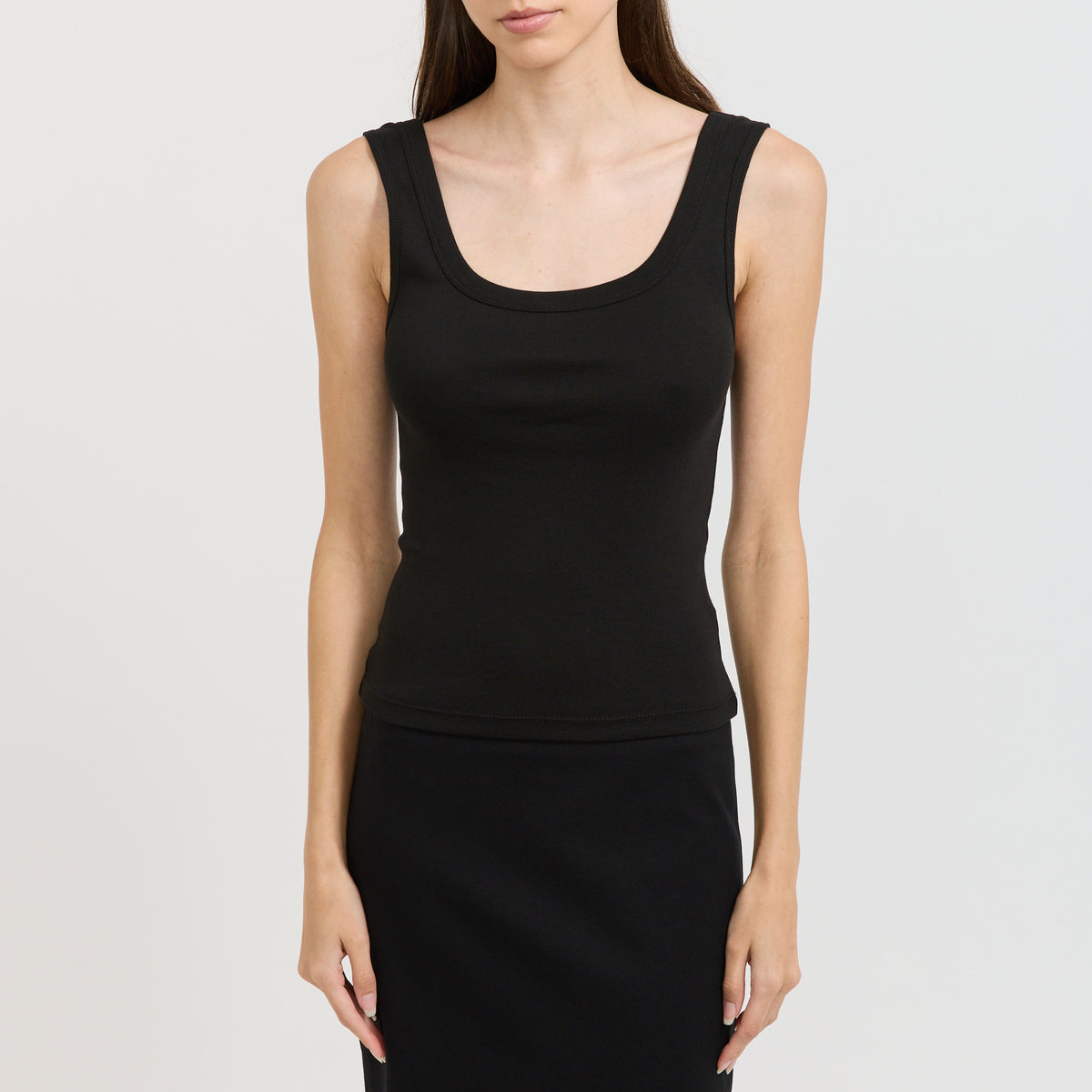 St. Agni | Scooped Ballerina Top Jet Black | Maplestore