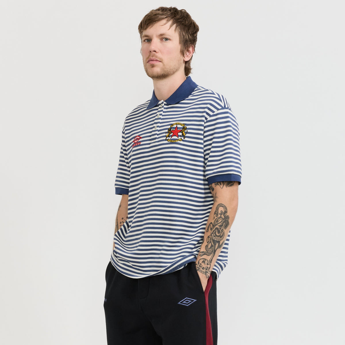 Butter Goods x Umbro Crest Polo Navy