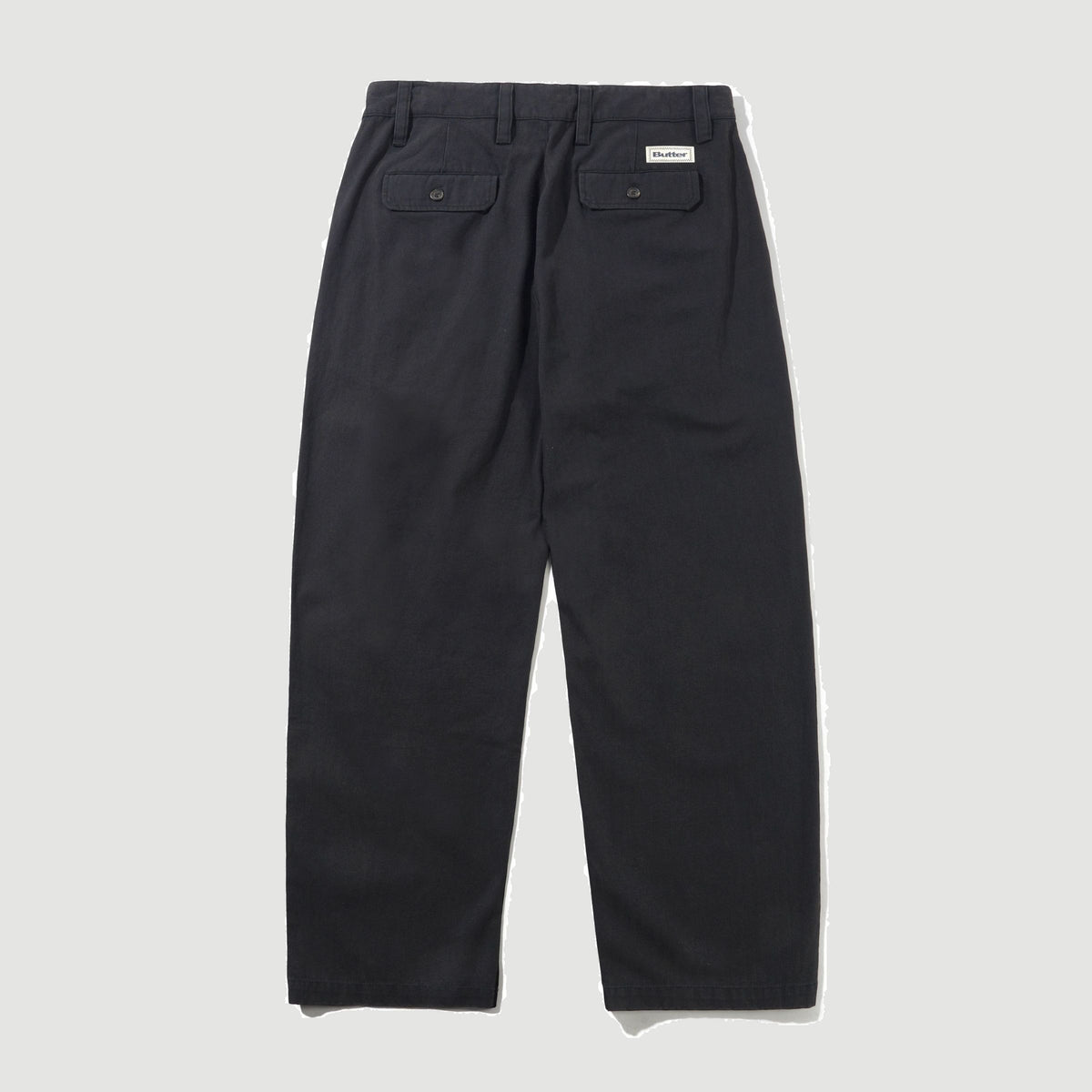 Pleated Trousers Washed Black