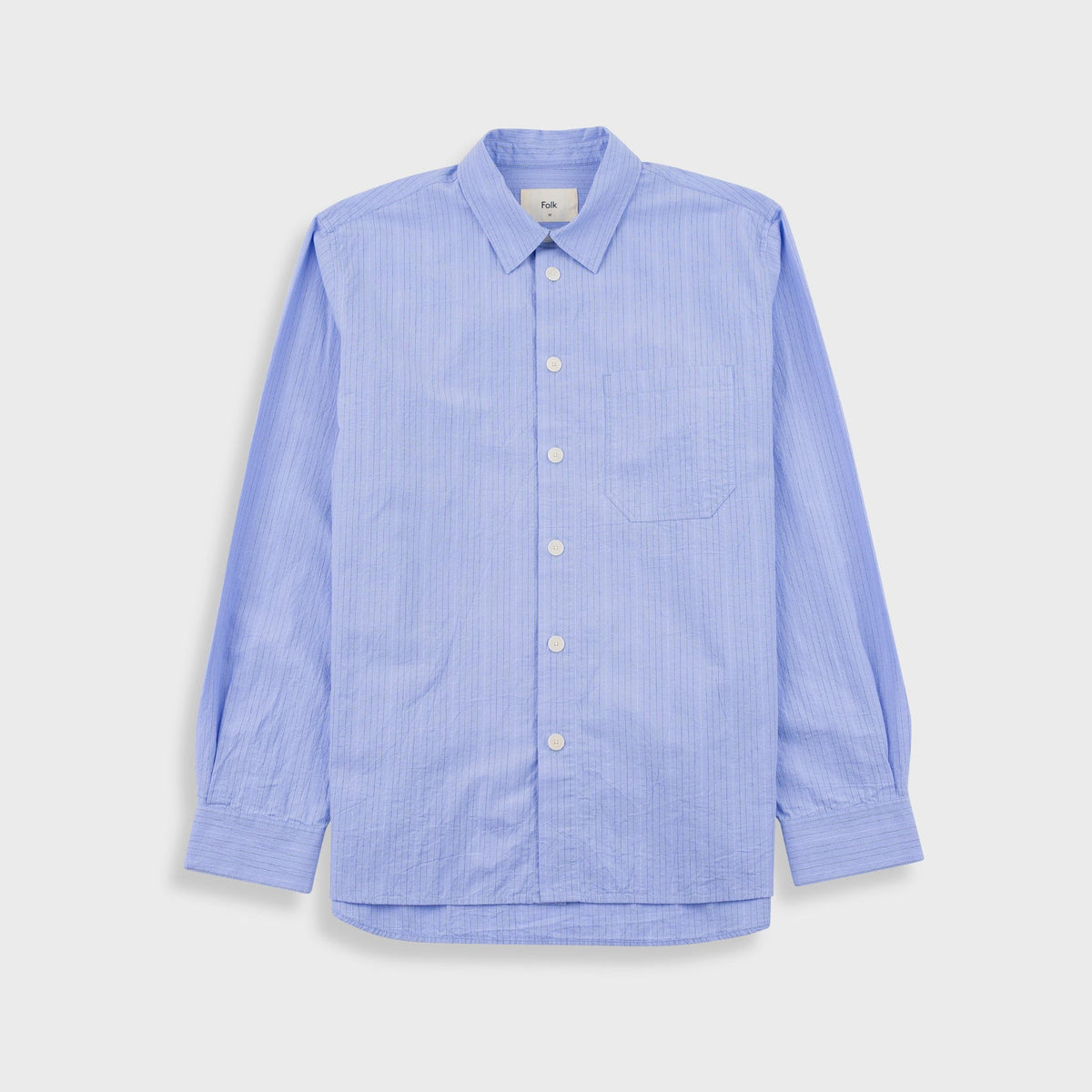 Easy Fit Shirt Blue Fine Stripe