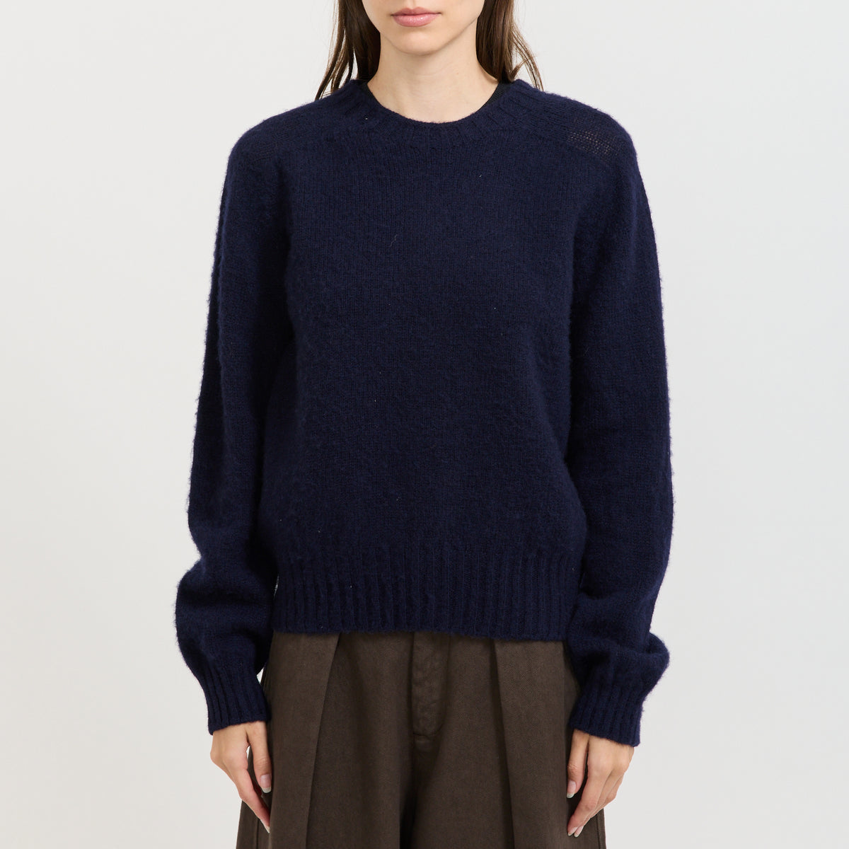 YMC Jets Crew Knit in Navy - model retry3 9