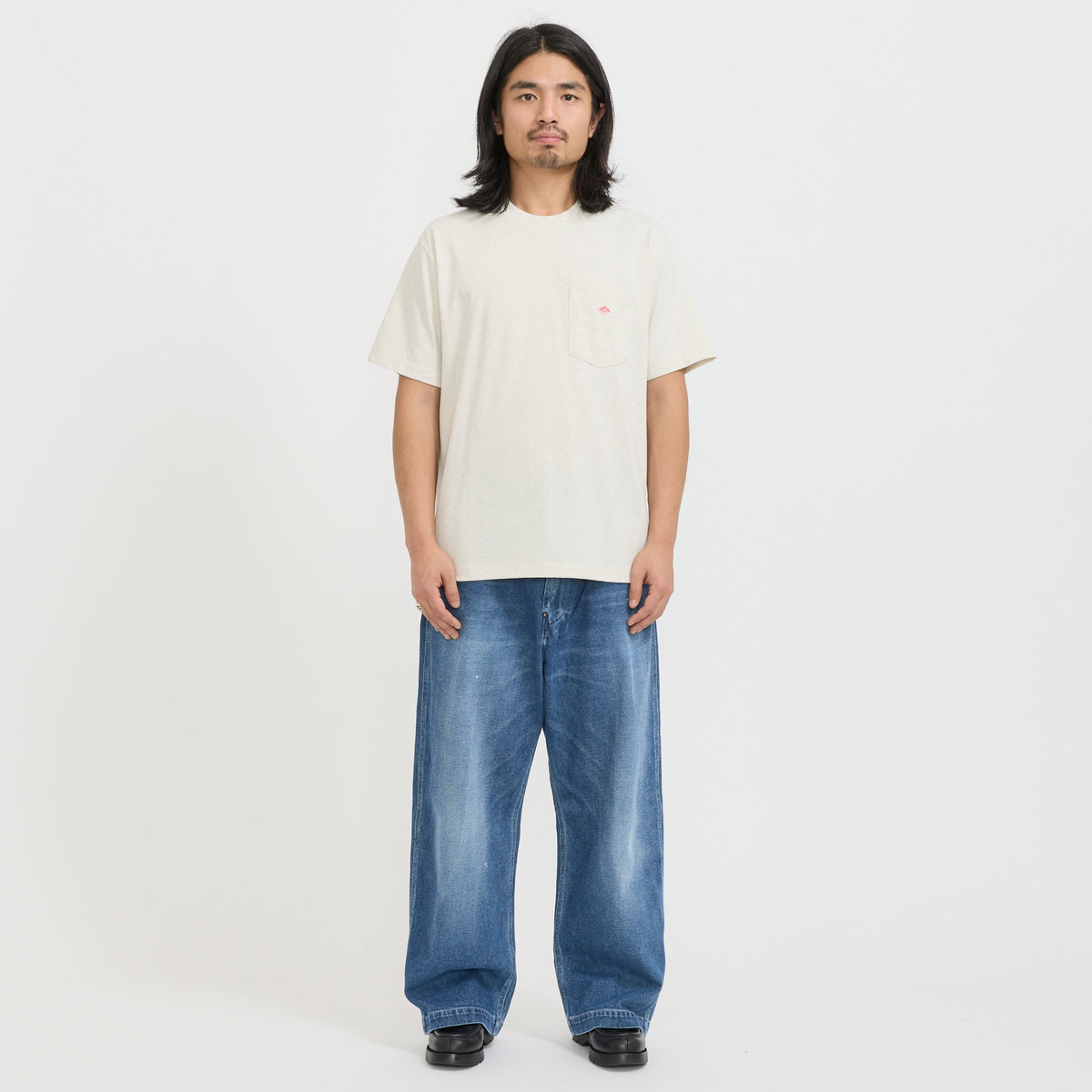 Danton | Pocket T-Shirt Heather Ivory | Maplestore