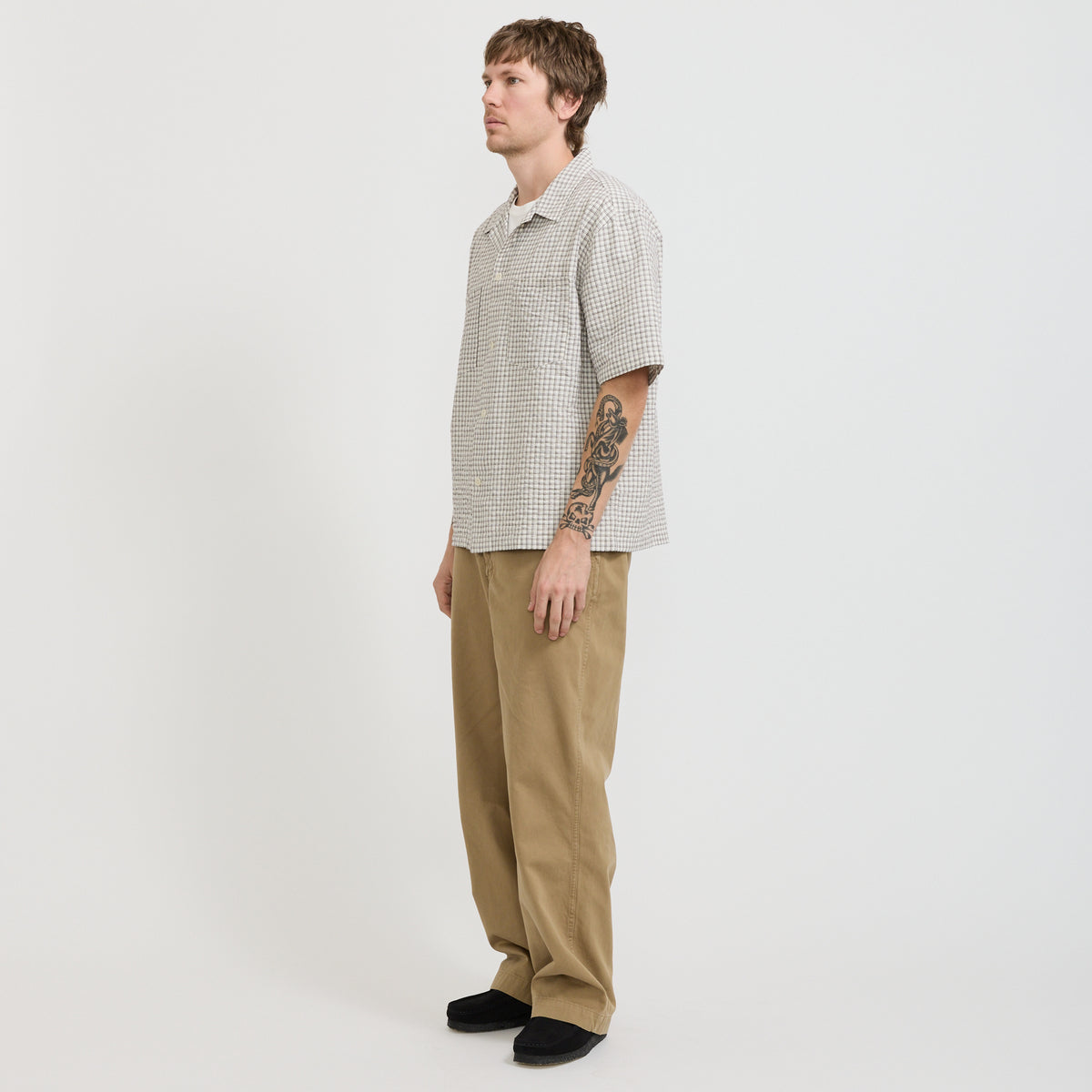 Norse Projects Mols Check SS Camp Shirt Ecru - image 6