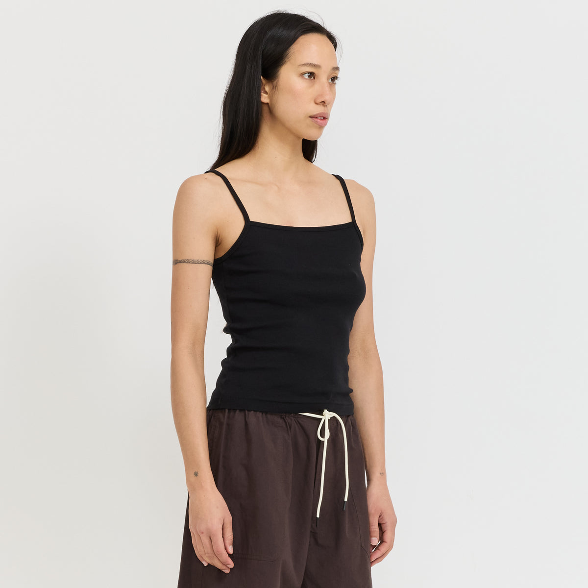 Rib Camisole Black