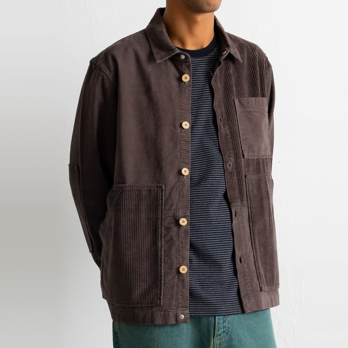 Assembly Worker Jacket Espresso Cord Mix