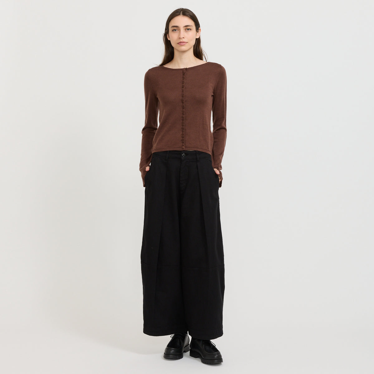 YMC Deadbeat Trouser in Black - model 4