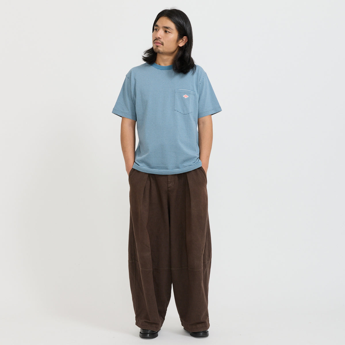 Danton | Pocket T-Shirt Dark Blue/Light Grey | Maplestore