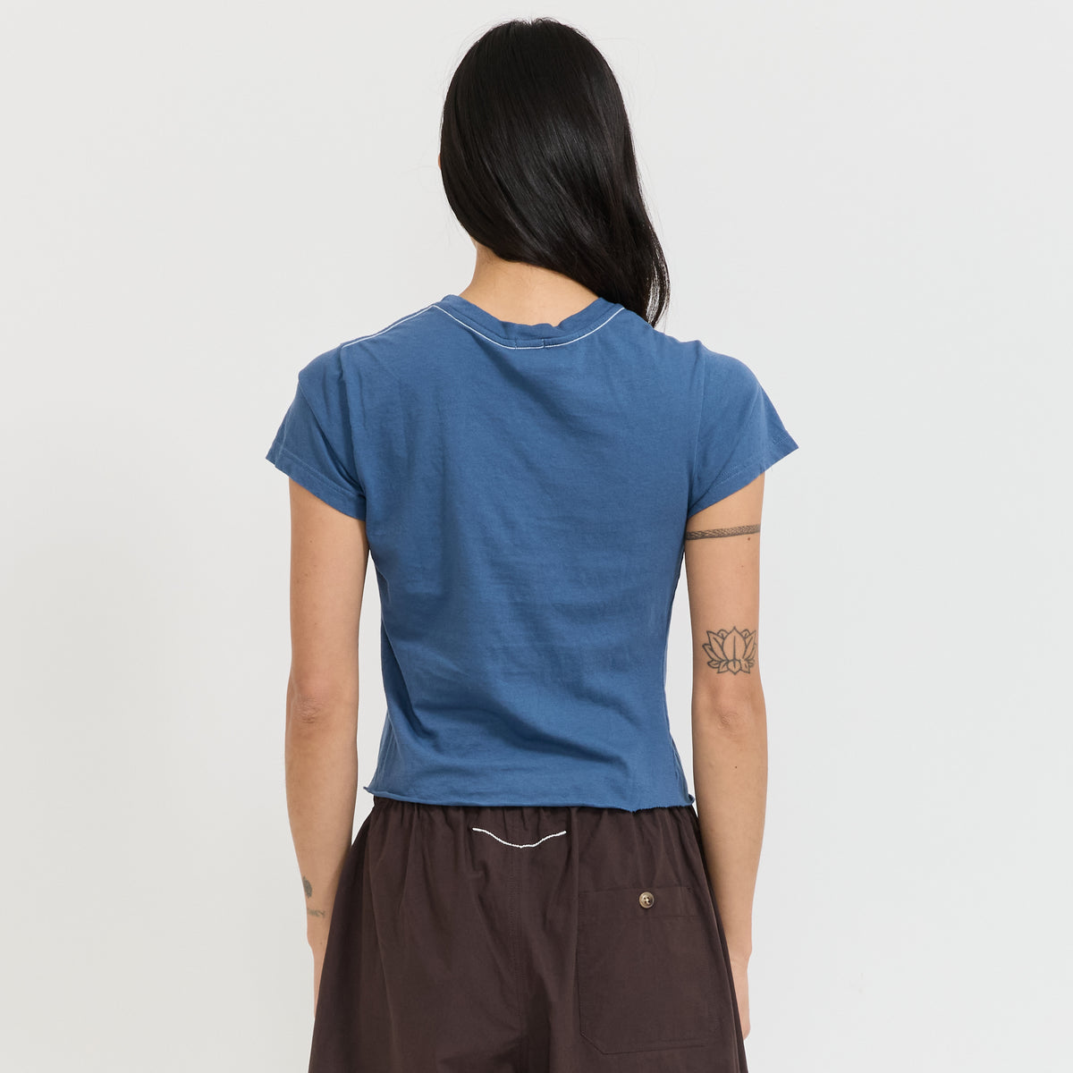 Raw Edge Baby T-Shirt Deep Blue