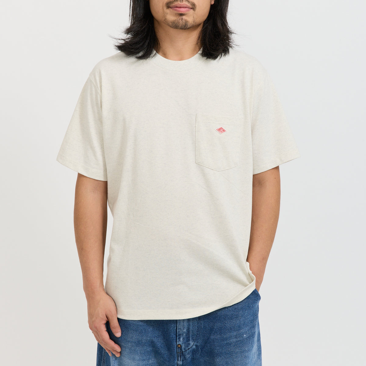 Danton | Pocket T-Shirt Heather Ivory | Maplestore