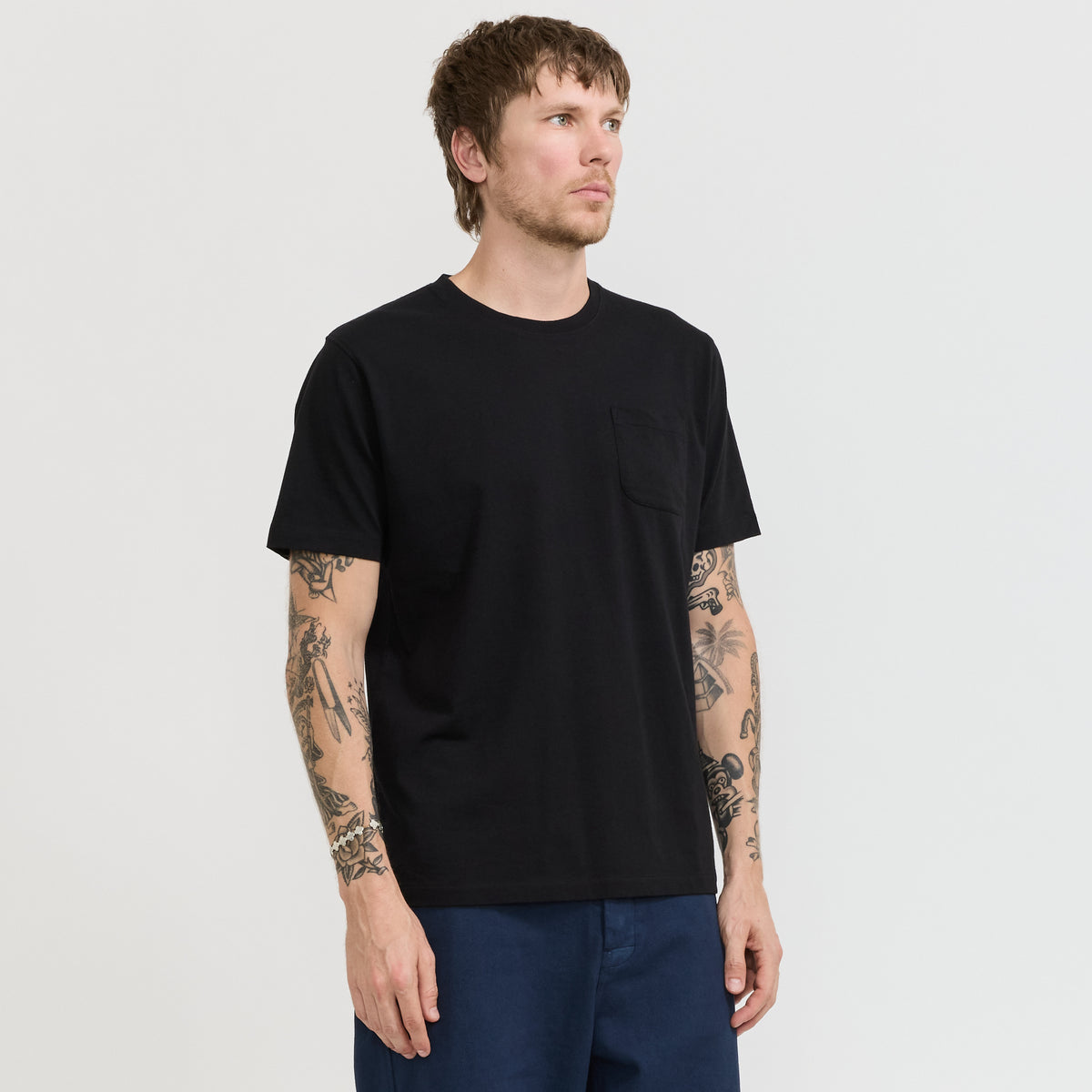 YMC Wild Ones T-Shirt in Black - model 4