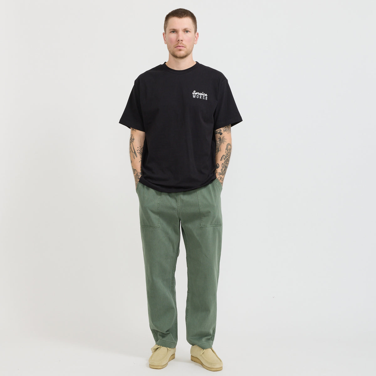 Service Works | Pigment HBT Chef Pants Olive | Maplestore