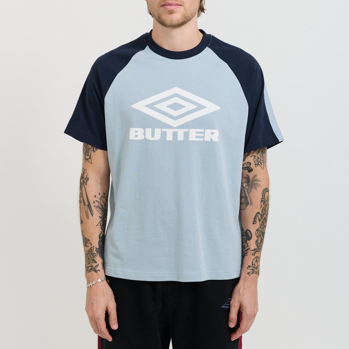 Butter Goods x Umbro Raglan Tee Slate/Navy