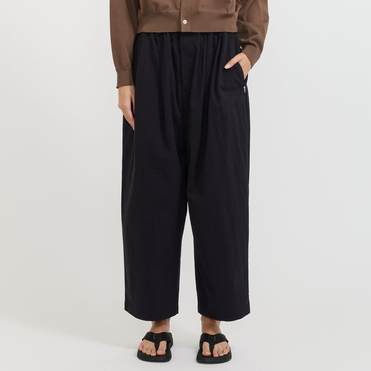 Danton | Womens Easy Pants Cotton/Nylon Twill Navy | Maplestore