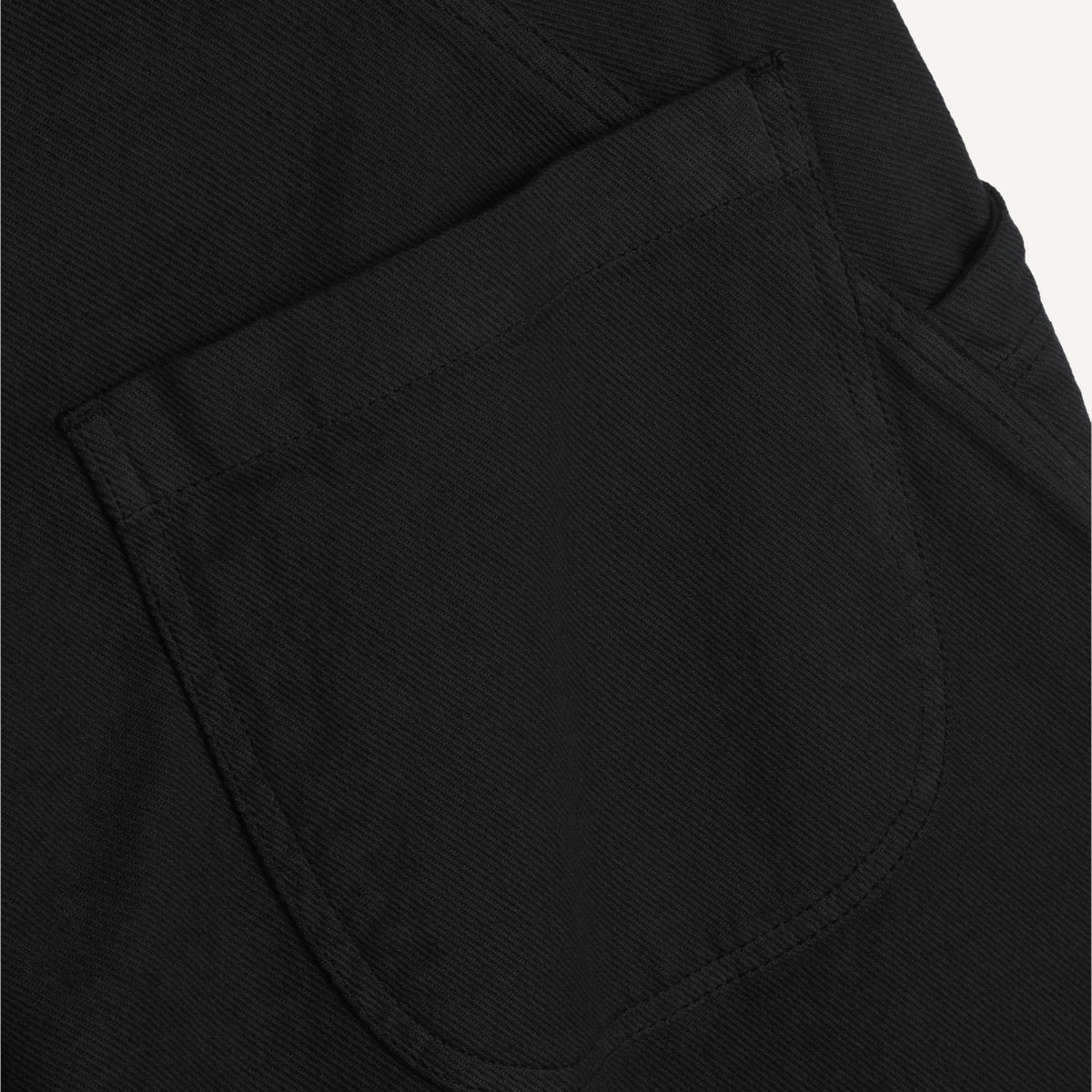 YMC Twisted Seam Trouser in Black - detail