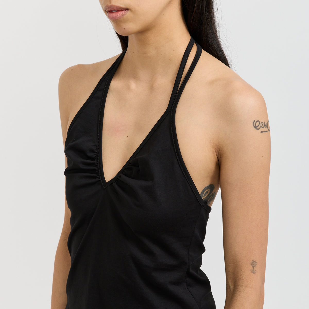Halter Neck Tank Black