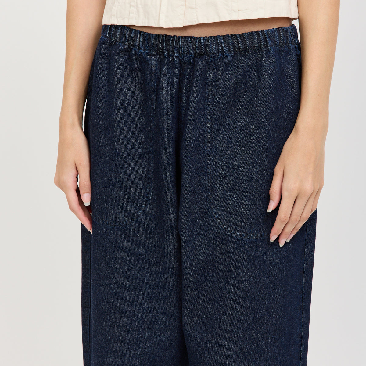 Danton | Womens Easy Pants 10oz Denim Indigo | Maplestore