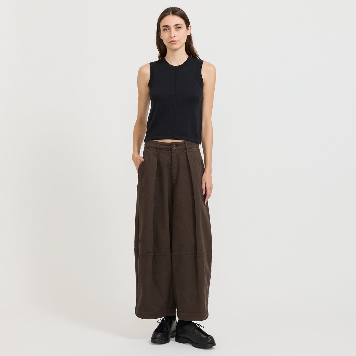 YMC Dot Vest in Black - model retry 1