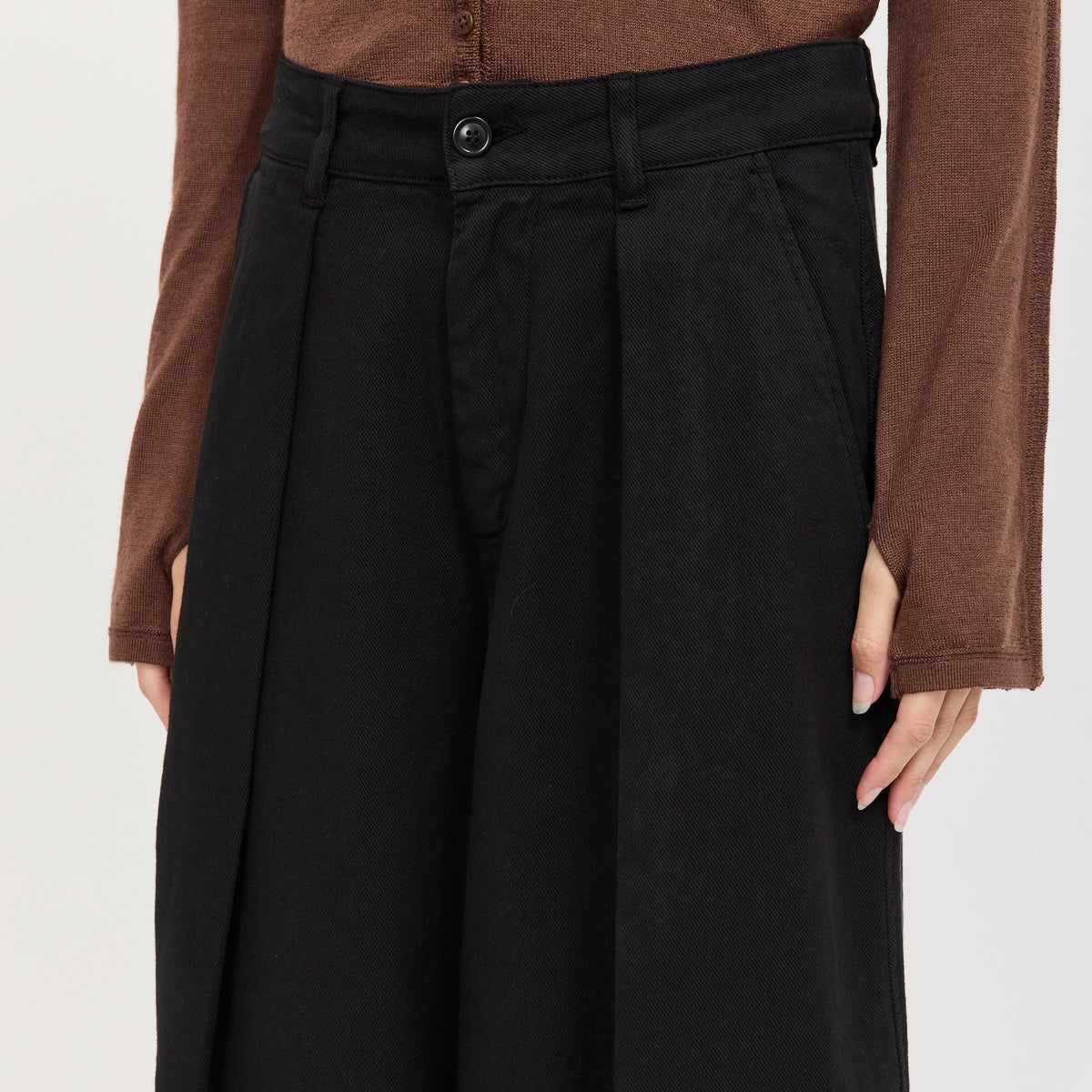 YMC Deadbeat Trouser in Black - model 1