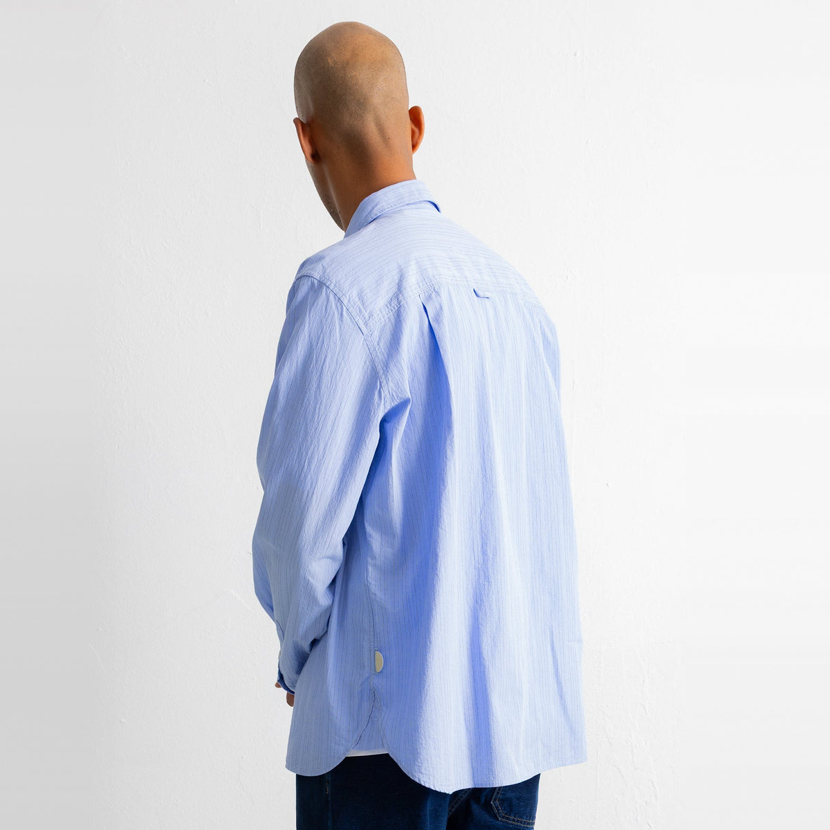 Easy Fit Shirt Blue Fine Stripe