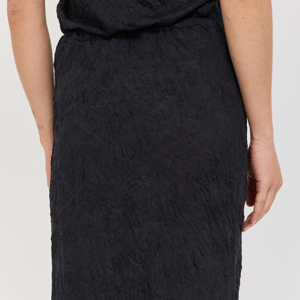 Crinkle Jersey Skirt Black
