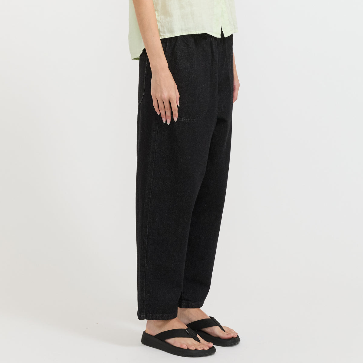 Danton | Womens Easy Pants 11.5oz Denim Black Denim | Maplestore