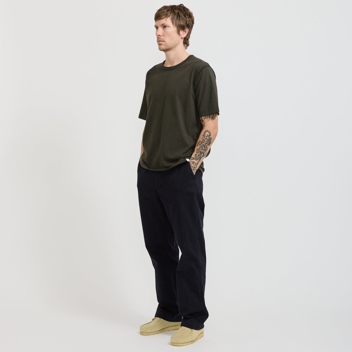 Norse Projects Elmelunde Soft Compact Cotton T-Shirt Beech Green - image 2