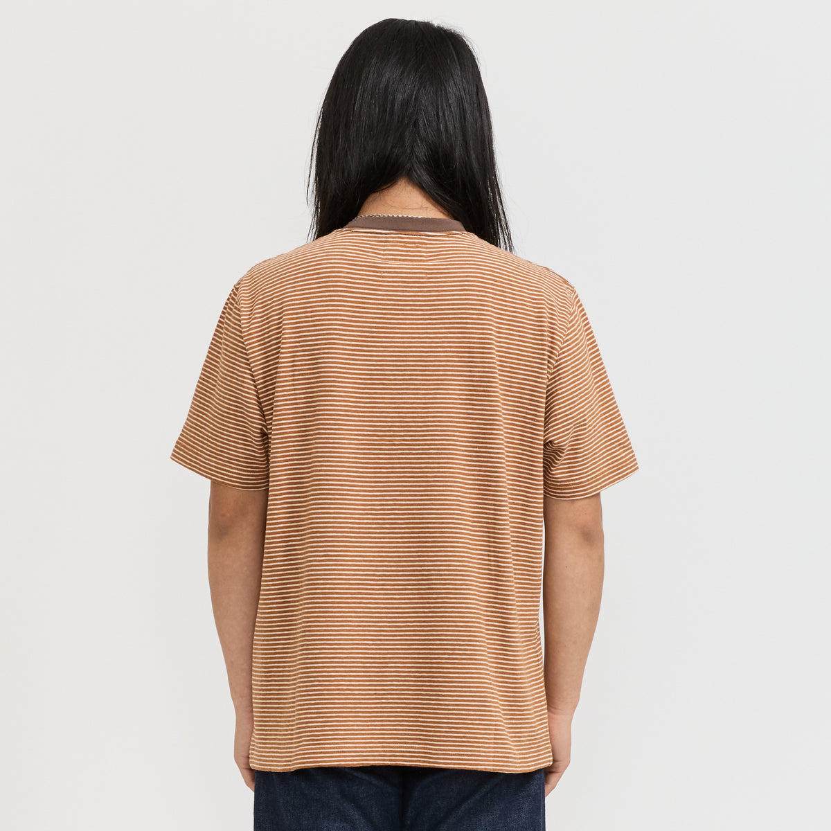 Beams Plus | Pocket Tee Multi Stripe 3 Orange | Maplestore