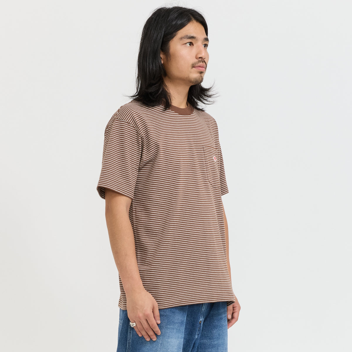 Danton | Pocket T-Shirt Deep Brown/Ecru | Maplestore