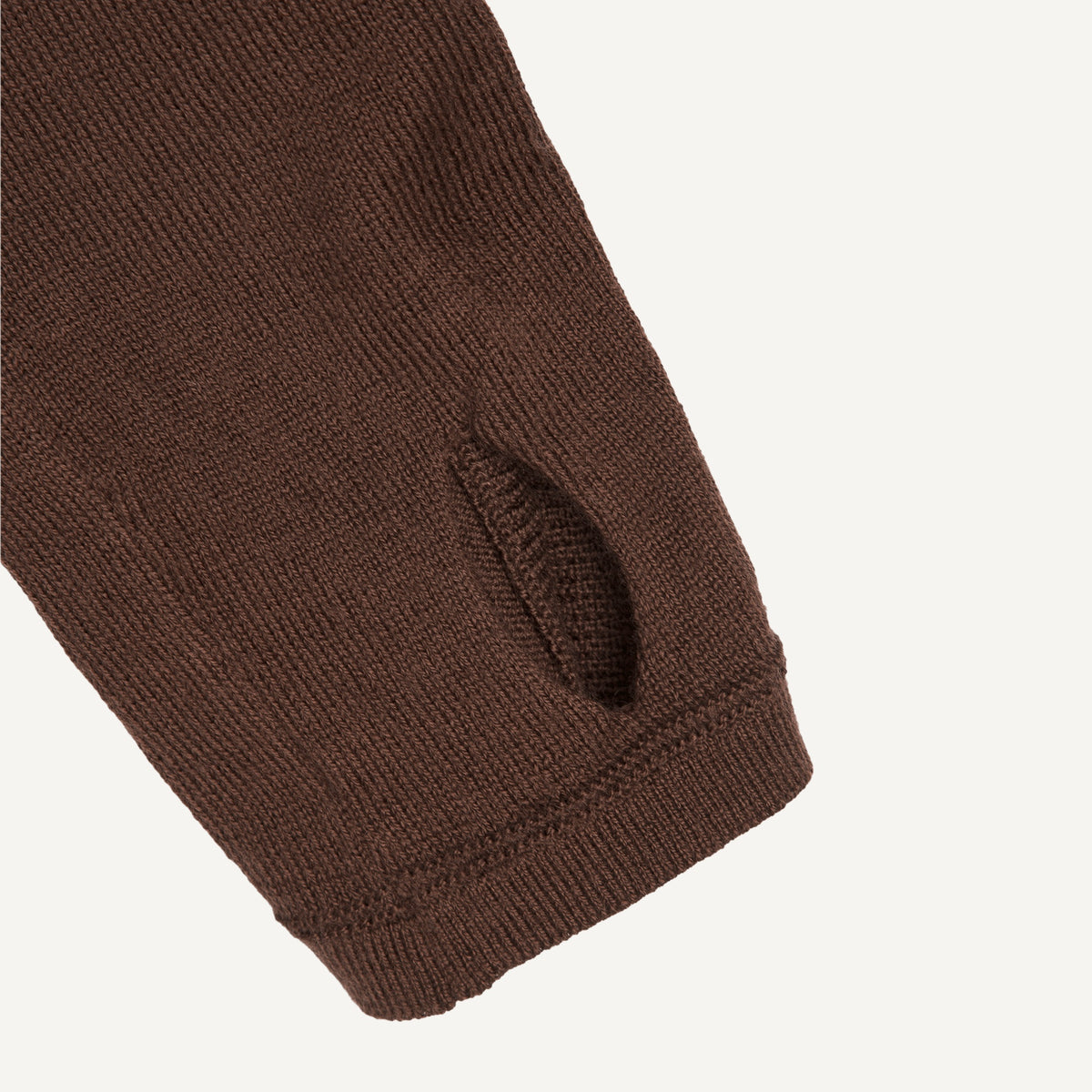YMC Natalie Cardigan in Dark Brown - detail